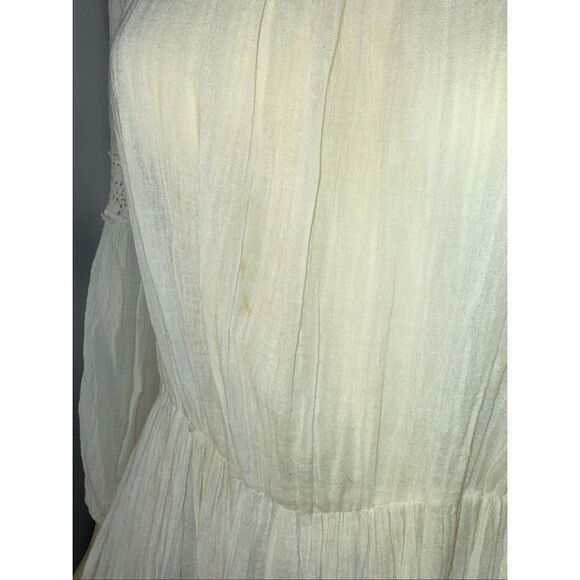 Vintage Danuta Kraft San Francisco White Boho Prairie Maxi Dress – Crochet Flora - Picture 6 of 14